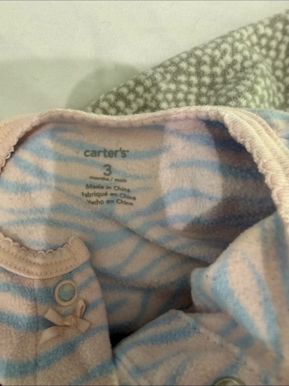 Carter's Multi-Pattern Baby Footed One-Pieces in Pink, Blue, Gray